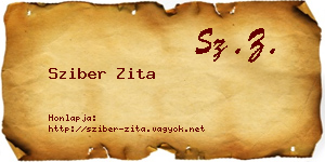 Sziber Zita névjegykártya